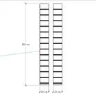 Kit 2 Painel Canaletado P/ Pilar Azul Escuro 2 Peças 20x180cm