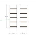 Kit 2 Painel Canaletado P/ Pilar Azul Escuro 2 Peças 20x60cm