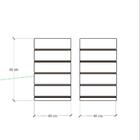 Kit 2 Painel Canaletado P/ Pilar Azul Escuro 2 Peças 40x60cm