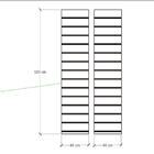 Kit 2 Painel Canaletado P/ Pilar Branco 2 Peças 40x180cm