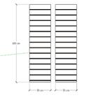 Kit 2 Painel Canaletado P/ Pilar Branco 2 Peças 50x180cm