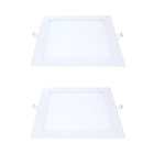 Kit 2 Painel Led Embutir Quadrado Luz Branca 6500k 24w 29cm