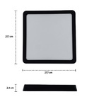 Kit 2 Painel Led Foxlux Quadrado Sobrepor 24w 6500k Preto