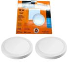 Kit 2 Painel Led Foxlux Redondo Sobrepor 18w 3000k Branco