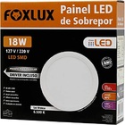 Kit 2 Painel Led Foxlux Redondo Sobrepor 18w 6500k Biv