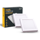 Kit 2 Painel Led Plafon 18w 6500k Bivolt Sobrepor Quadrado Co