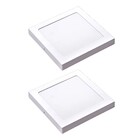 Kit 2 Painel Led Sobrepor Quad Amarela 3000k 12w 17cm