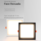 Kit 2 Painel Plafon Led Embutir Recuado 22w Branco Neutro 400