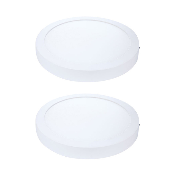 Kit 2 Painel Plafon Led Sobrepor Red Amarela 3000k 12w 17cm