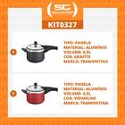 Kit - 2 Panelas De Pressão 4,5 Vancouver 1 Grafite + 1 Vermel