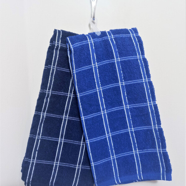 Kit 2 Panos De Copa 45x65  Azul Royal/azul Escuro