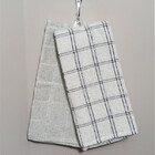 Kit 2 Panos De Copa 45x65  Prata/branco