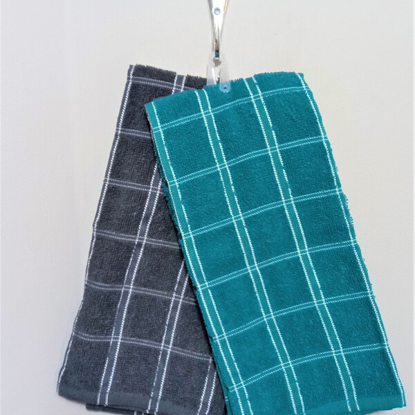 Kit 2 Panos De Copa 45x65  Verde/cinza