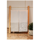 Kit 2 Panos De Prato Branco Minimalista - Grid Branco