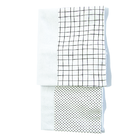 Kit 2 Panos De Prato Branco Minimalista - Grid Branco