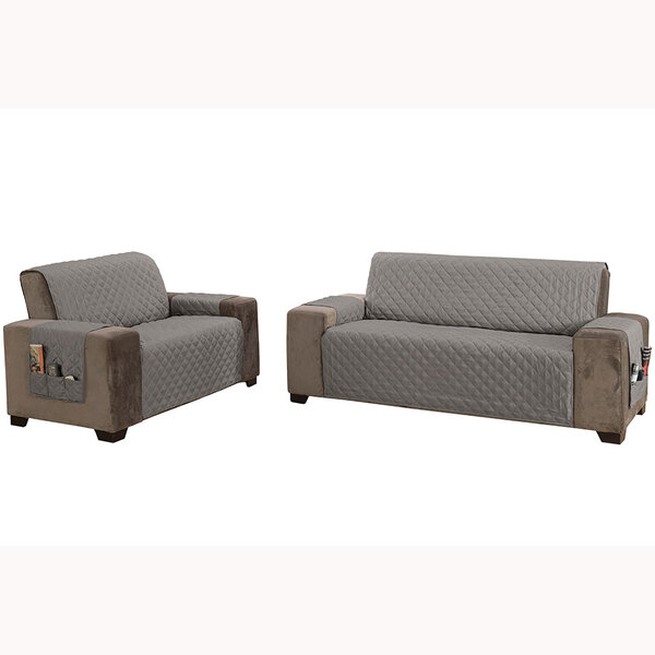 Kit 2 Pçs Capa Protetora De Sofá King 2 E 3 Lugares Classic F