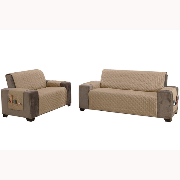 Kit 2 Pçs Capa Protetora De Sofá Padrão 2 E 3 Lugares Classic