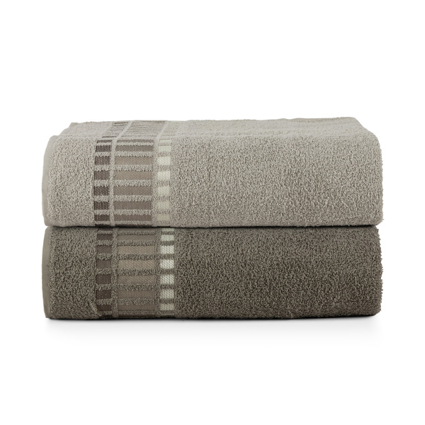 Kit 2 Pçs Toalha De Banho Bossa 340g 130x62cm Variação:marrom