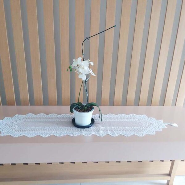 Kit 2 Pçs Toalhas De Centro De Mesa Fina 137x32cm Renda Br