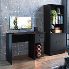 Kit 2 Peças 1 Escrivaninha 2 Gavetas E 1 Armário Gamer 2 Port