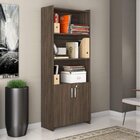 Kit 2 Peças 1 Escrivaninha Com Estante 1 Armário 2 Portas Esp