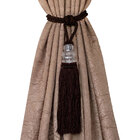 Kit 2 Peças Abraçadeira De Cortina Palace Cordão Café Com Pin