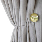 Kit 2 Peças Abraçadeira De Metal Para Cortina Dourado Magnéti