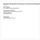 Kit 2 Peças Abraçadeira De Metal Para Cortina Dourado Magnéti