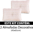Kit 2 Peças Almofada Com Enchimento Flocos De Espuma 45x65cm