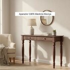 Kit 2 Peças Aparador 2 Gavetas E Espelho 100% Madeira Maciça