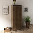 Kit 2 Peças Armário Escritório Com 2 Portas Com Chave, Balcão