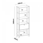 Kit 2 Peças Armário Para Escritório Alto 2 Portas E Estante 4