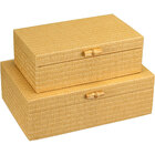 KIT 2 PEÇAS CAIXA ORGANIZADORA HOME&CO SINTÉTICO BEGE