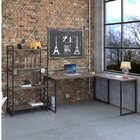 Kit 2 Peças Com 1 Escrivaninha Em L E 1 Estante 4 Prateleiras