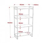 Kit 2 Peças Com 1 Escrivaninha Em L E 1 Estante 4 Prateleiras