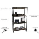 Kit 2 Peças Com 1 Escrivaninha Em L E 1 Estante 4 Prateleiras