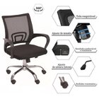 Kit 2 Peças Com Escrivaninha 127cm Com Cadeira De Escritório