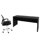 Kit 2 Peças Com Escrivaninha 163cm Com Cadeira De Escritório