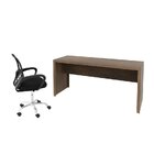 Kit 2 Peças Com Escrivaninha 163cm Com Cadeira De Escritório