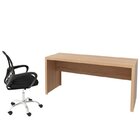 Kit 2 Peças Com Escrivaninha 163cm Com Cadeira De Escritório