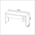 Kit 2 Peças Com Escrivaninha 3 Gavetas Com Cadeira De Escritó