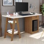 Kit 2 Peças Com Escrivaninha Cavalete E Armário Multiuso 100%