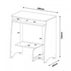 Kit 2 Peças Com Escrivaninha Com Tampo Portátil E Estante 5 P