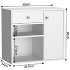 Kit 2 Peças Com Escrivaninha E Armário Multiuso Baixo 2 Nicho