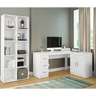 Kit 2 Peças Com Escrivaninha E Estante Bagé Branco