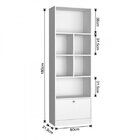 Kit 2 Peças Com Escrivaninha E Estante Livreiro 6 Nichos 1 Po