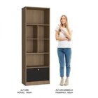 Kit 2 Peças Com Escrivaninha E Estante Livreiro 6 Nichos 1 Po