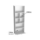 Kit 2 Peças Com Escrivaninha E Estante Livreiro 6 Nichos 1 Po