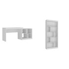 Kit 2 Peças Com Escrivaninha E Estante Para Livros Manila Esp