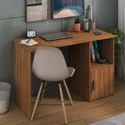 Kit 2 Peças Com Escrivaninha E Estante Para Livros Marsala Es